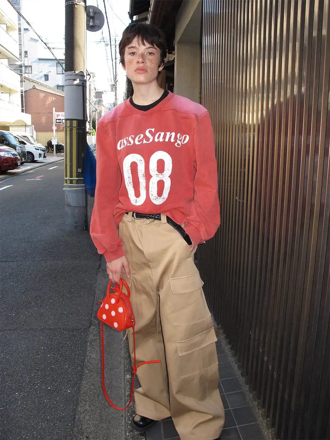 CasseSango | 08 Letter Print Broad-Shoulder Sweatshirt