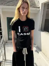 CasseSango | Heart Cat Print T-Shirt