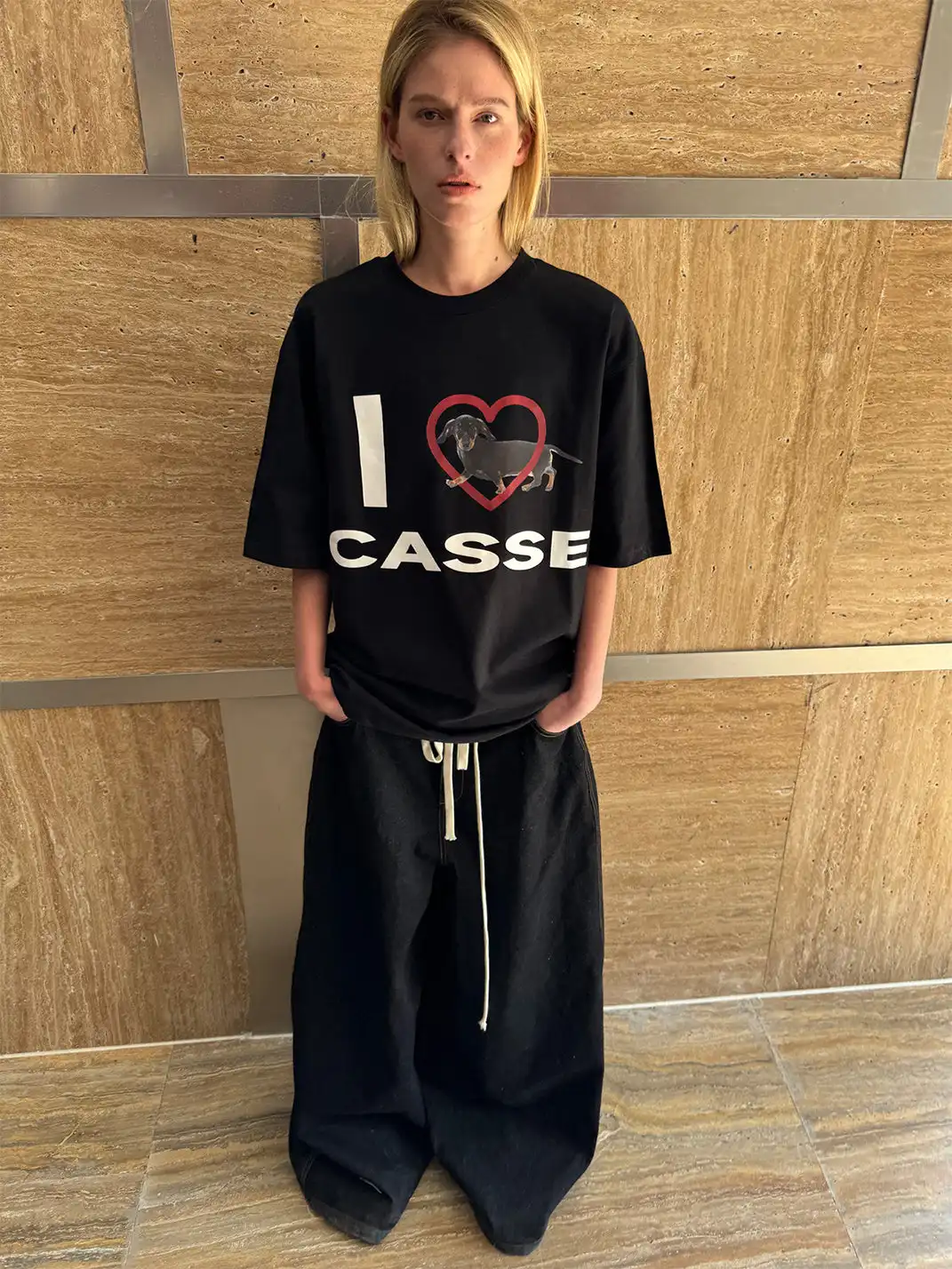 CasseSango | Heart Cat Print T-Shirt