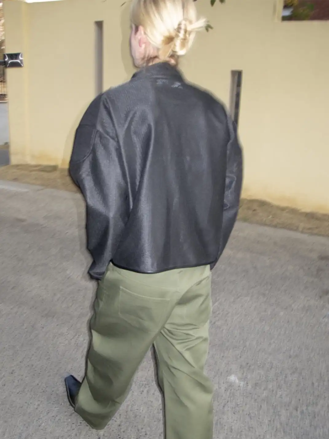 CasseSango | Mesh Panel Leather Patch Zip Jacket