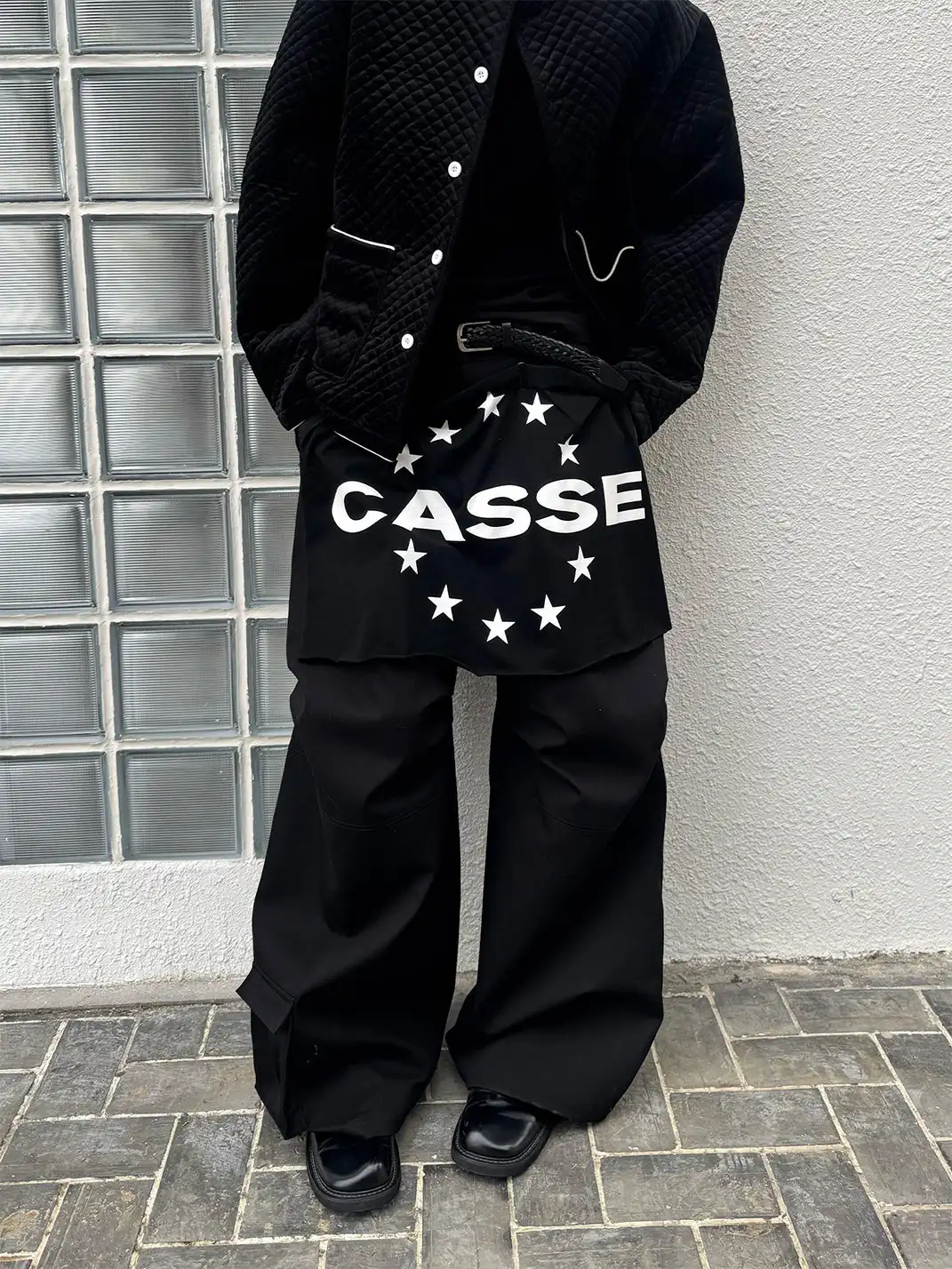 CasseSango | Detachable Panel Print Structured Pants