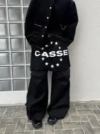 CasseSango | Detachable Panel Print Structured Pants