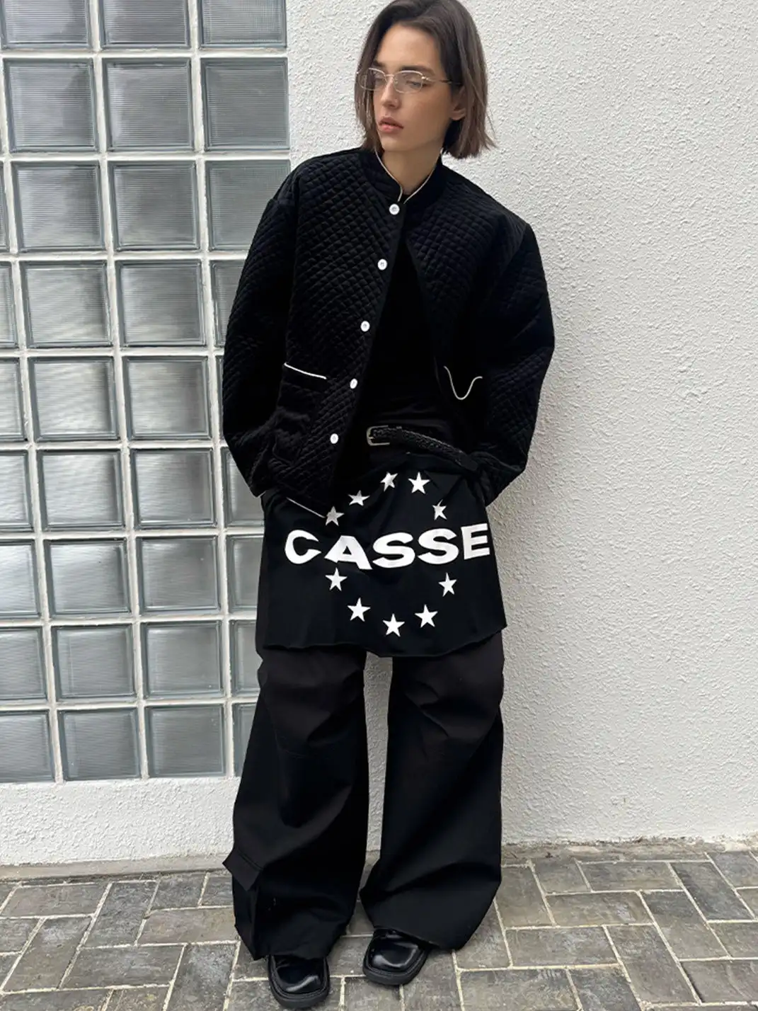 CasseSango | Detachable Panel Print Structured Pants