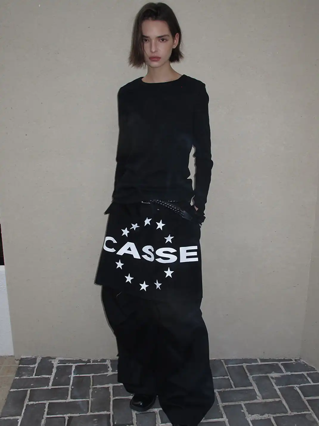 CasseSango | Detachable Panel Print Structured Pants