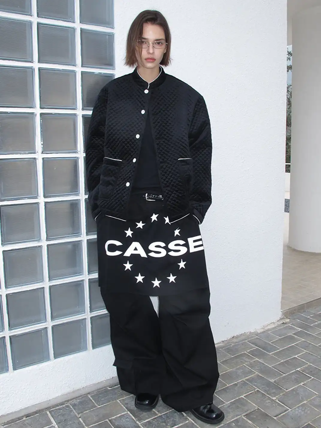 CasseSango | Detachable Panel Print Structured Pants
