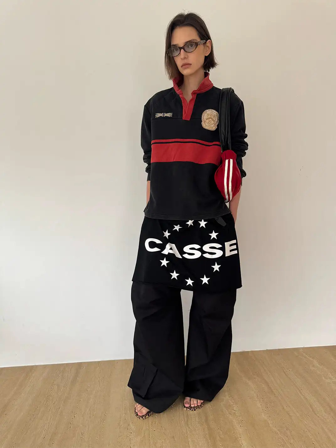 CasseSango | Detachable Panel Print Structured Pants