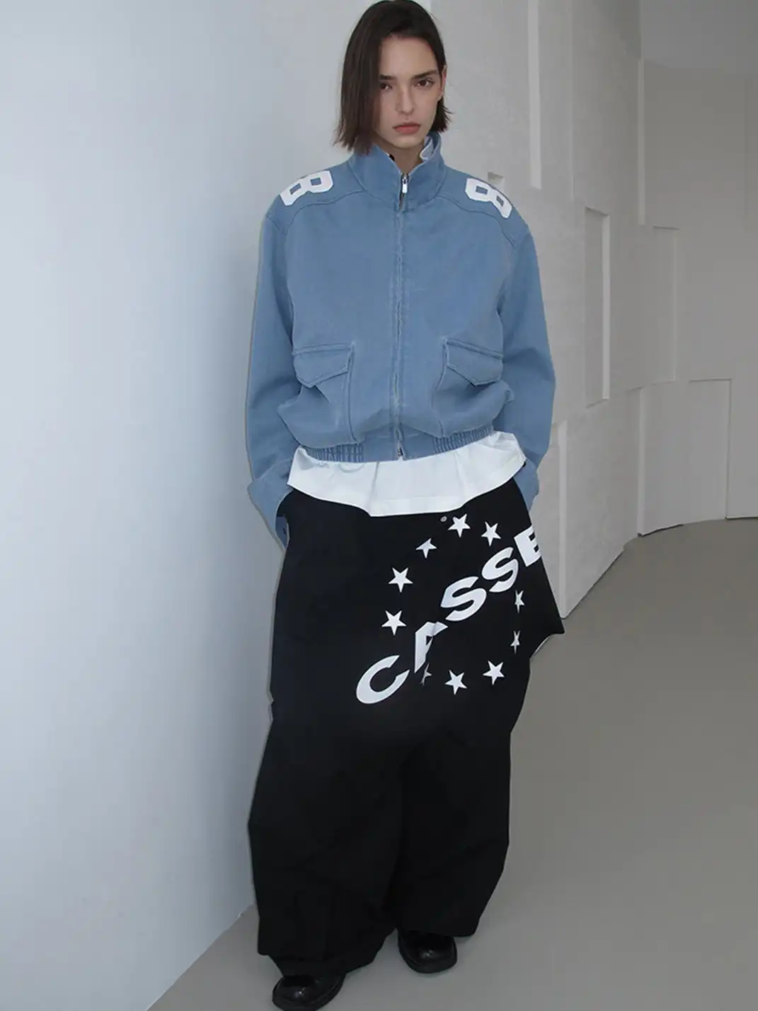 CasseSango | Detachable Panel Print Structured Pants