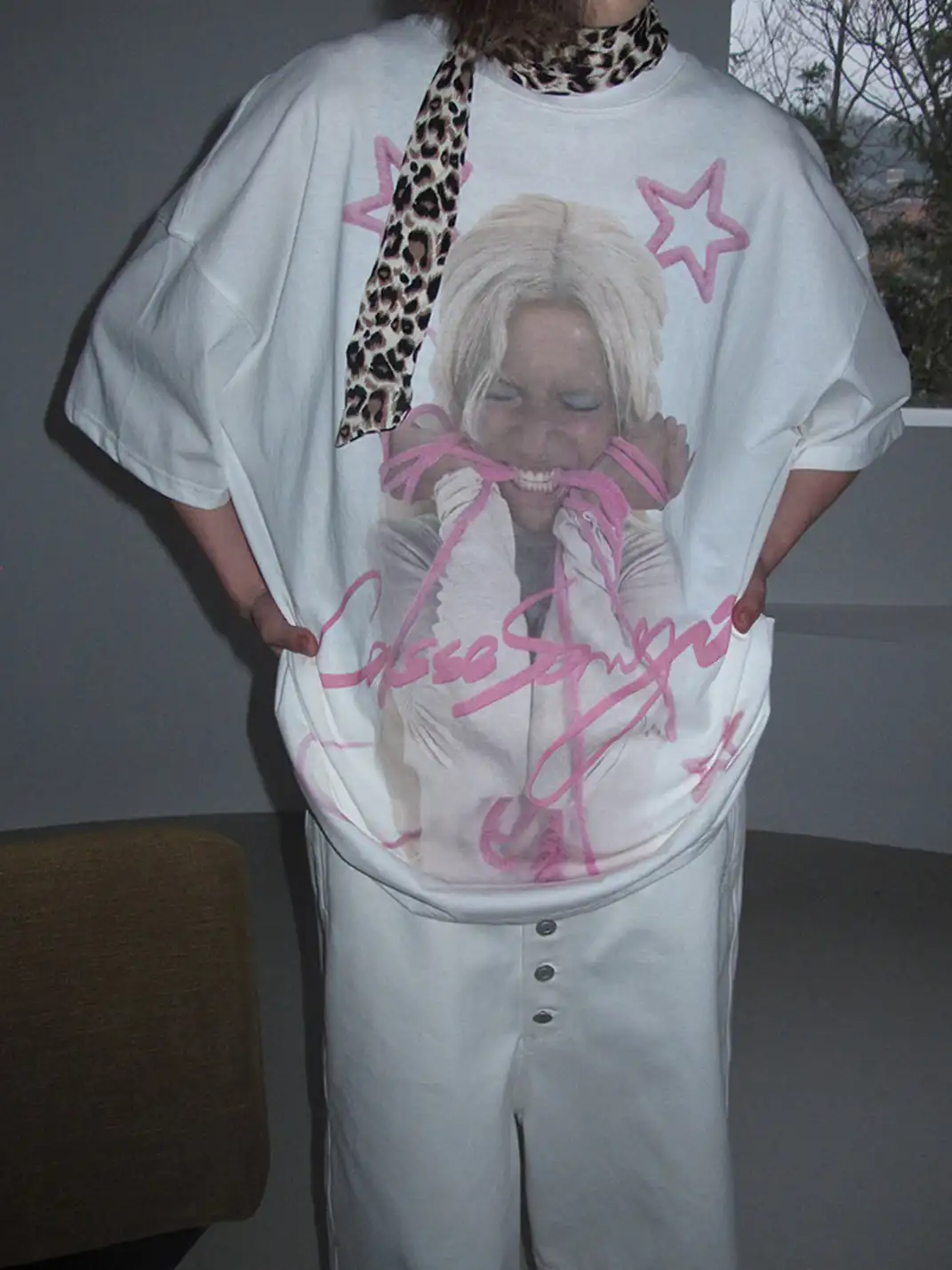 CasseSango | Portrait Digital Print Crew Neck T-Shirt