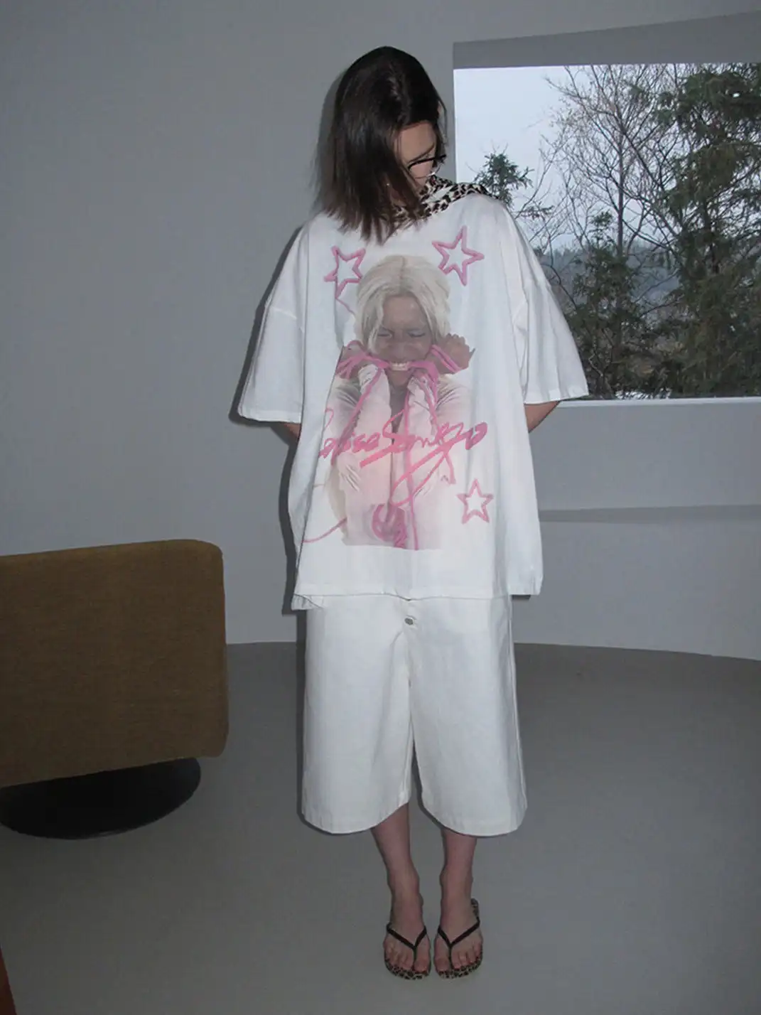 CasseSango | Portrait Digital Print Crew Neck T-Shirt