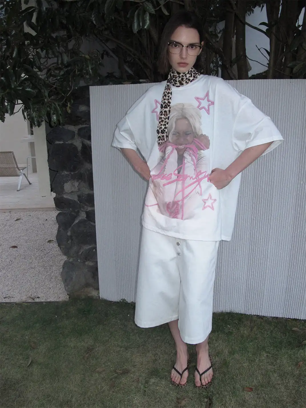 CasseSango | Portrait Digital Print Crew Neck T-Shirt