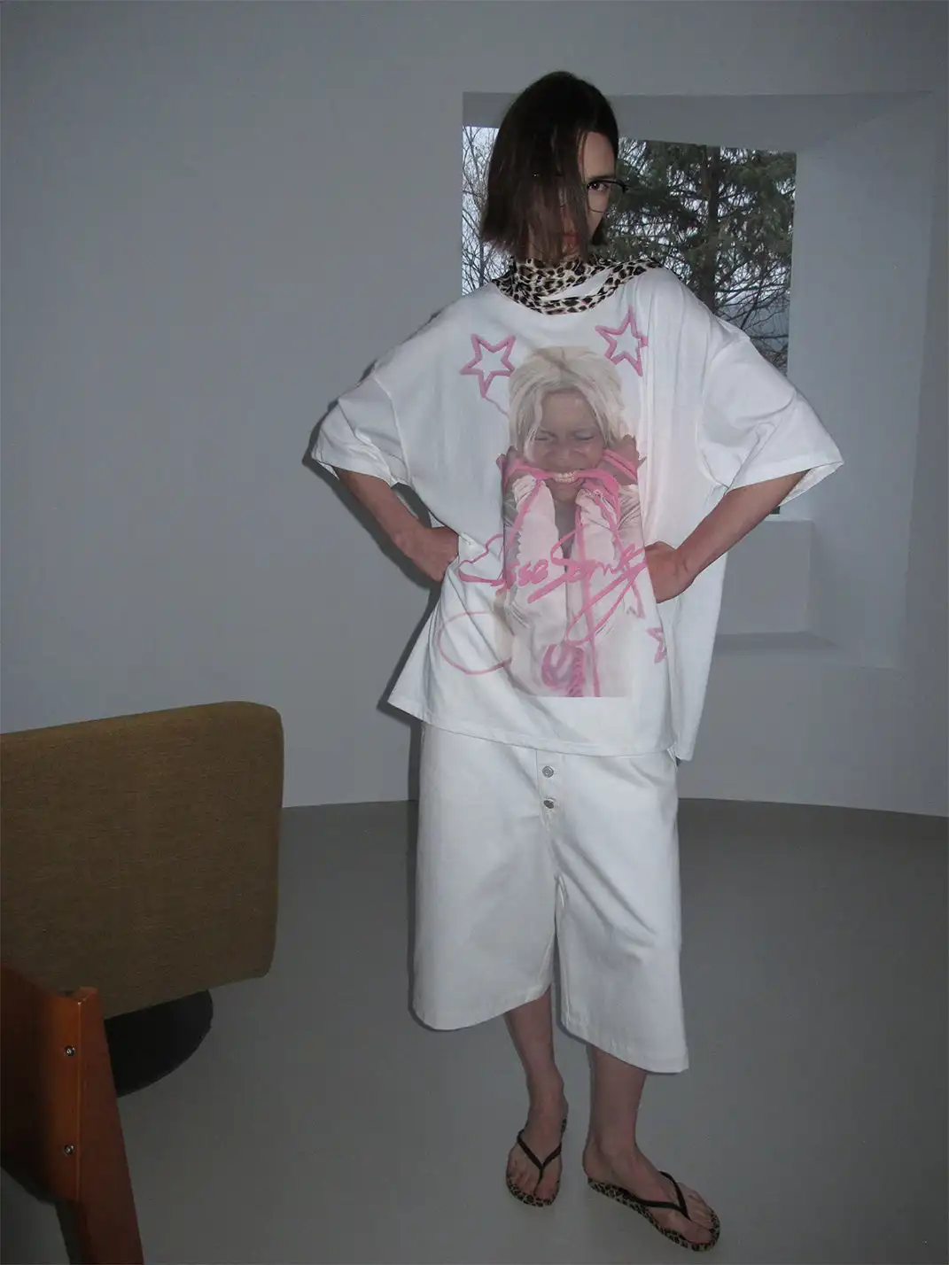 CasseSango | Portrait Digital Print Crew Neck T-Shirt