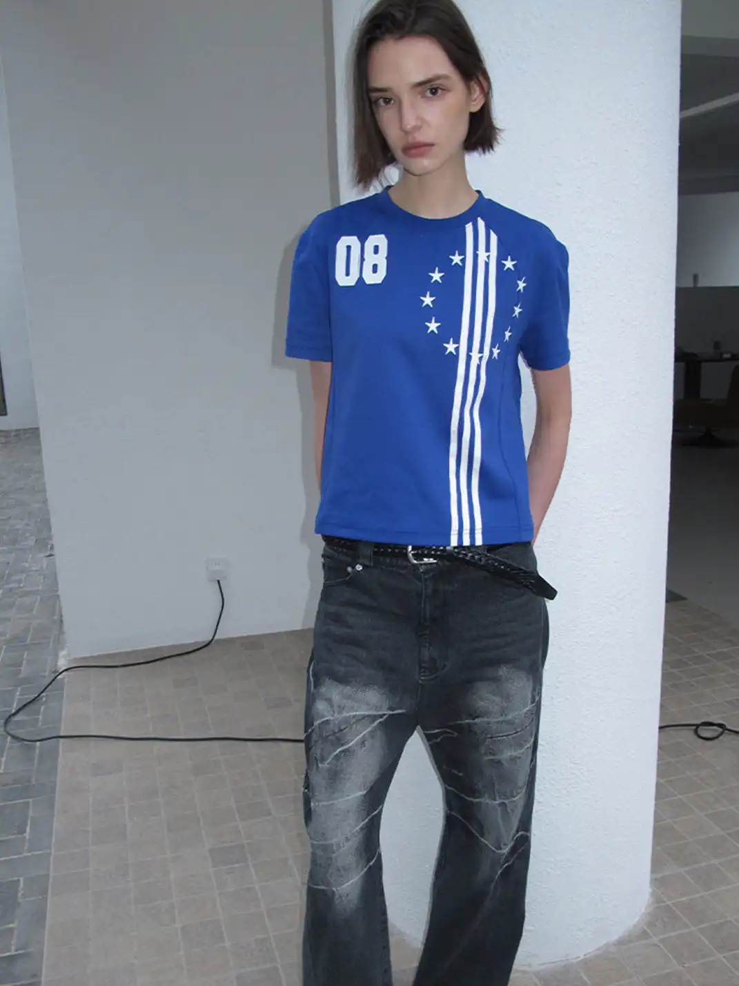CasseSango | Star Stripe Embroidered T-Shirt