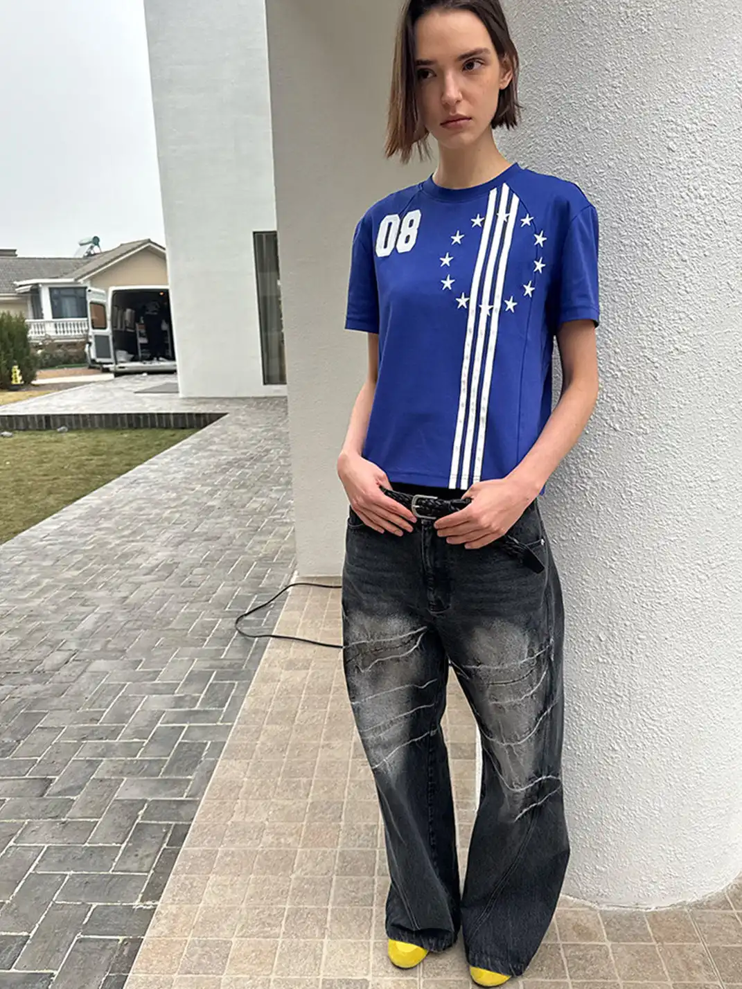 CasseSango | Star Stripe Embroidered T-Shirt