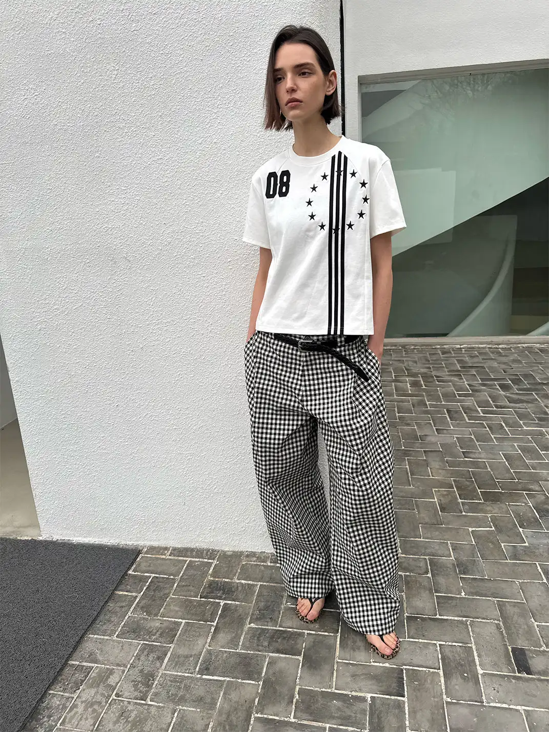 CasseSango | Star Stripe Embroidered T-Shirt