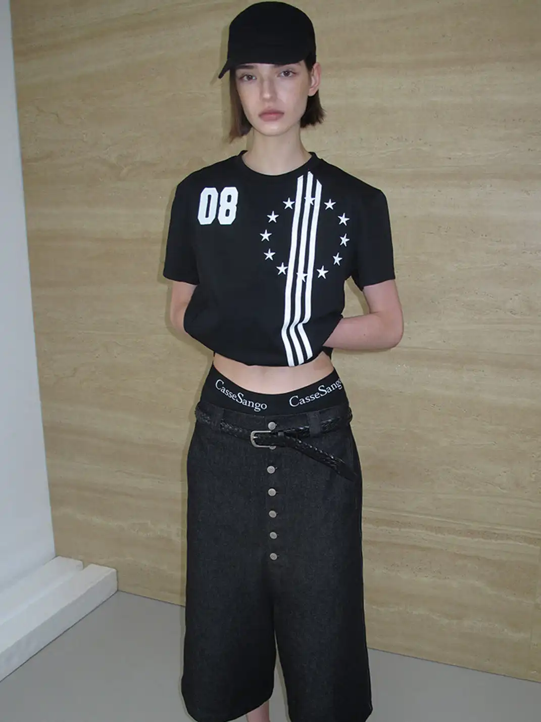 CasseSango | Star Stripe Embroidered T-Shirt