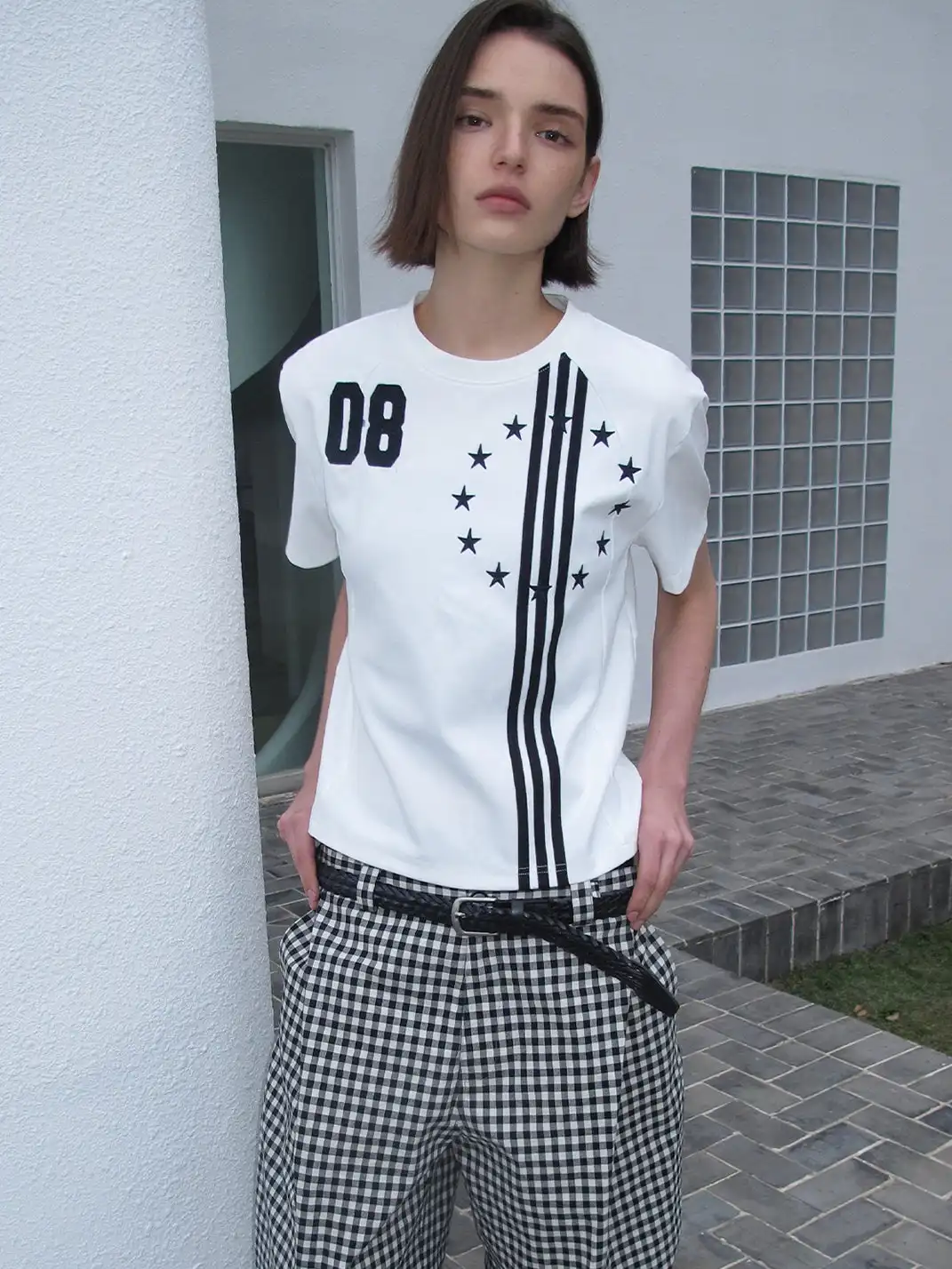 CasseSango | Star Stripe Embroidered T-Shirt