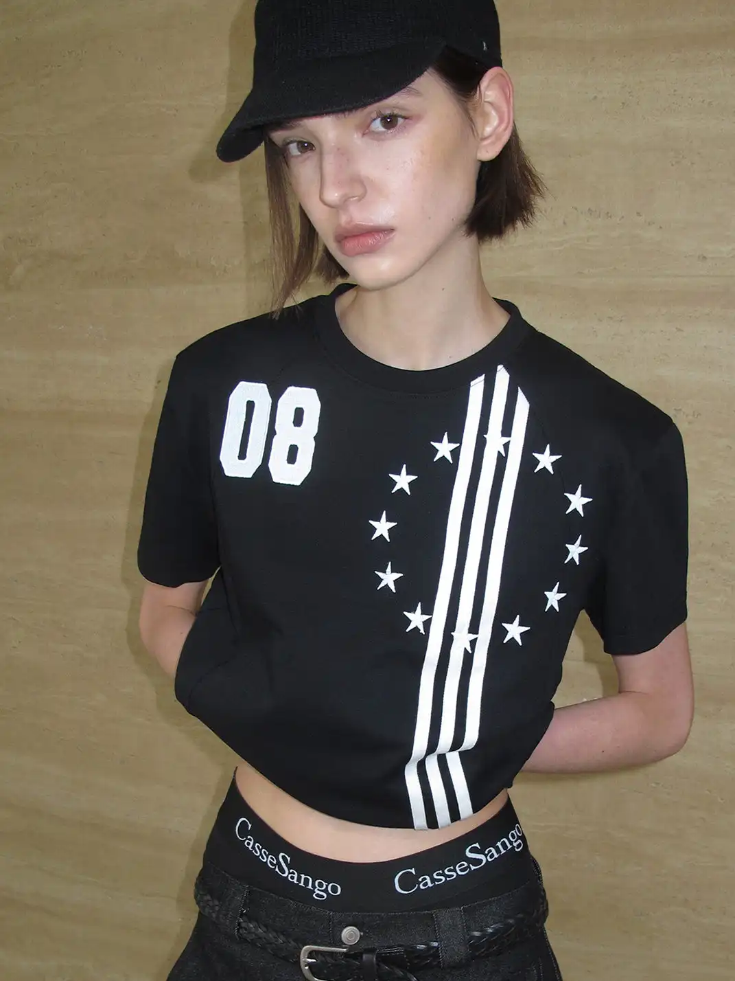 CasseSango | Star Stripe Embroidered T-Shirt