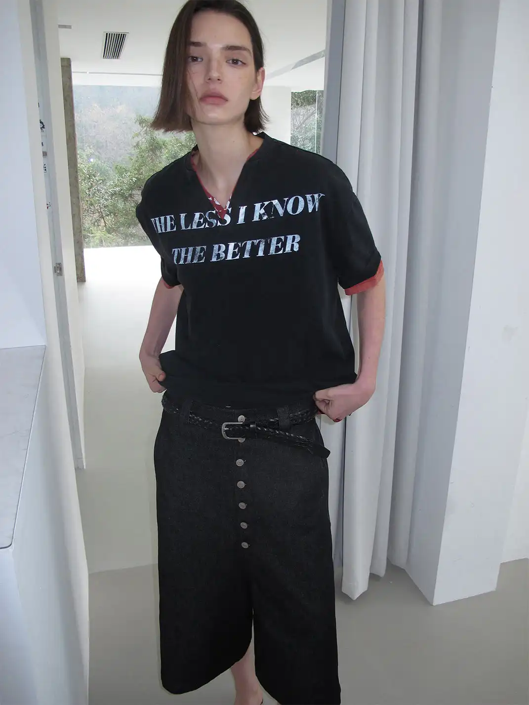 CasseSango | V-Neck Vintage Print T-Shirt