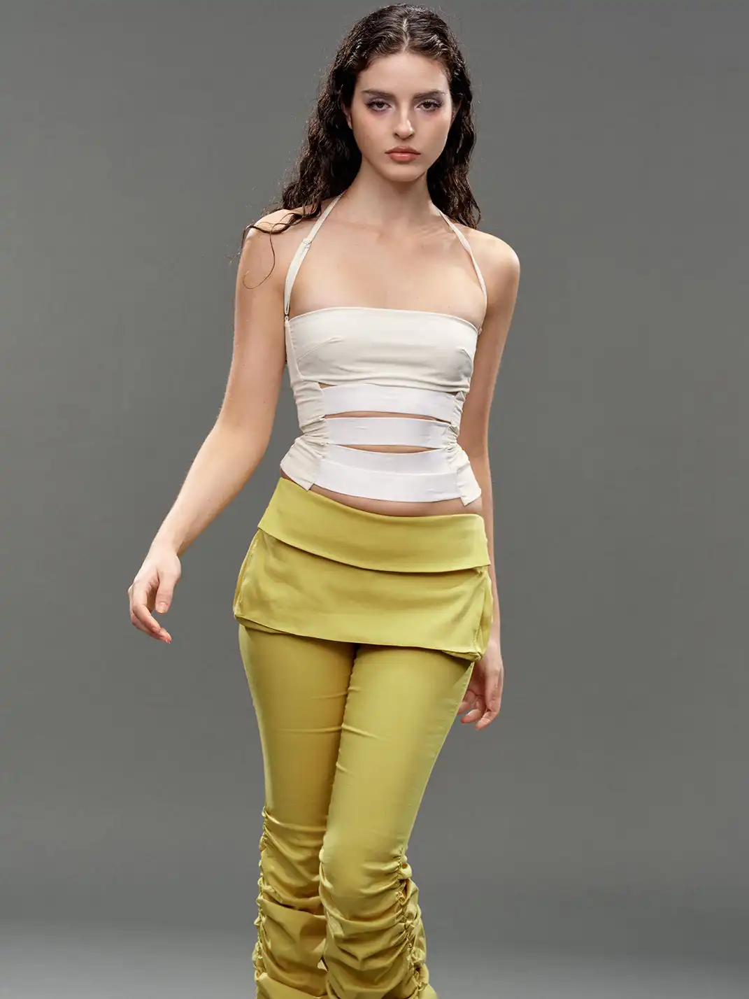 CSFC | Bandage Halter Top-White
