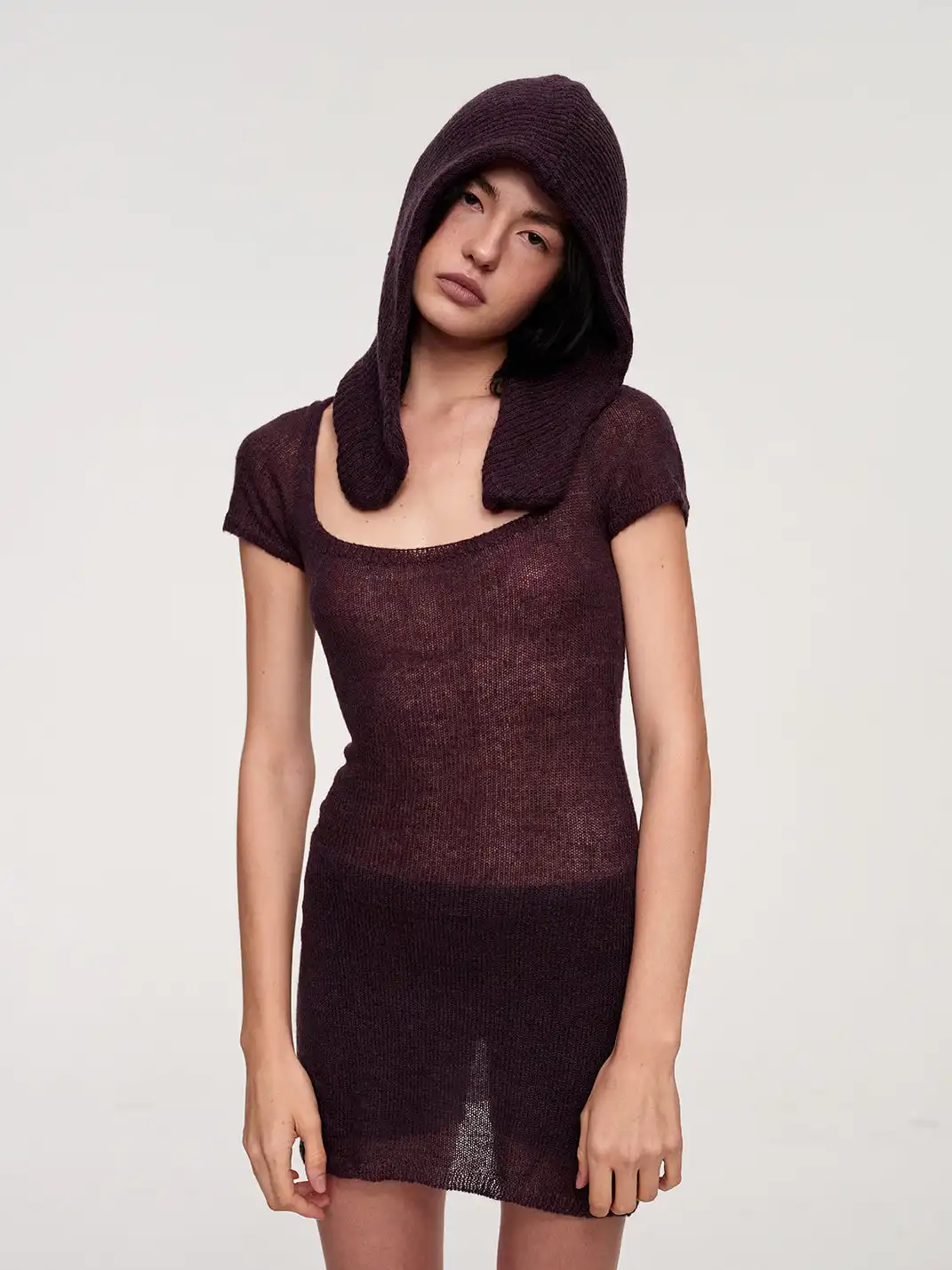 CSFC | Sheer Knit Square Neck Dress