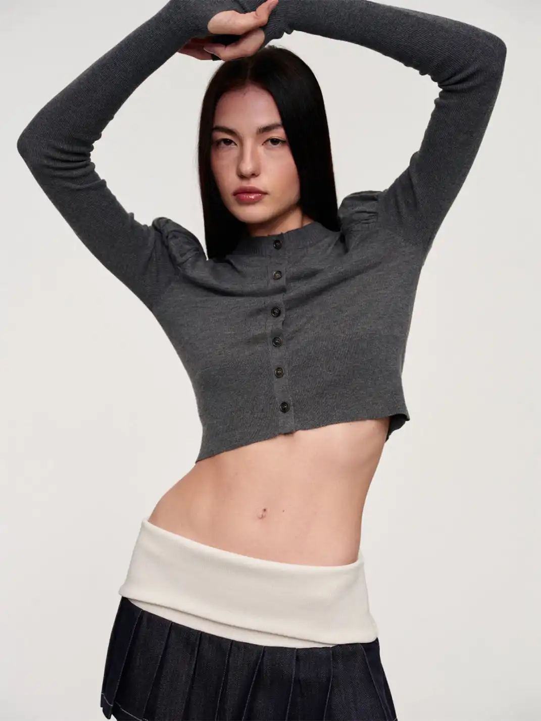 CSFC | Royal Puff Sleeve Knit Cardigan