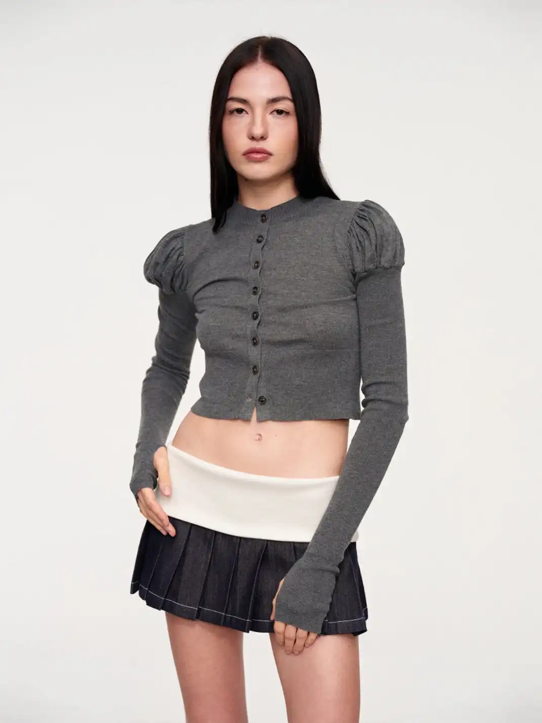 CSFC | Royal Puff Sleeve Knit Cardigan