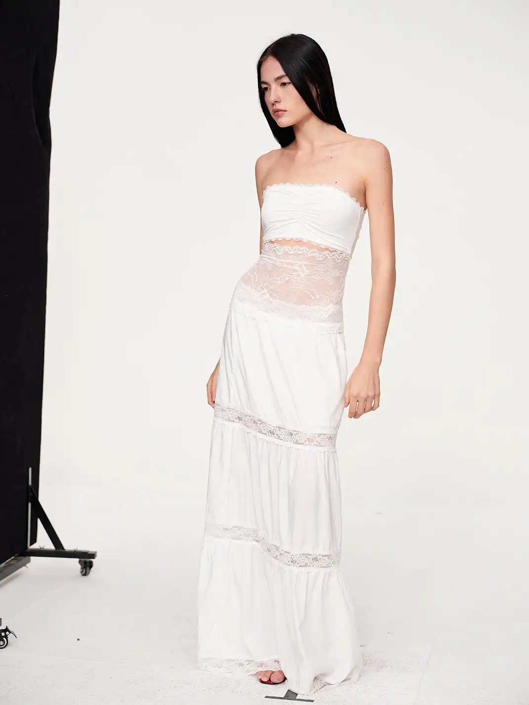 CSFC | Versatile Lace Tube Top Cake Skirt Set