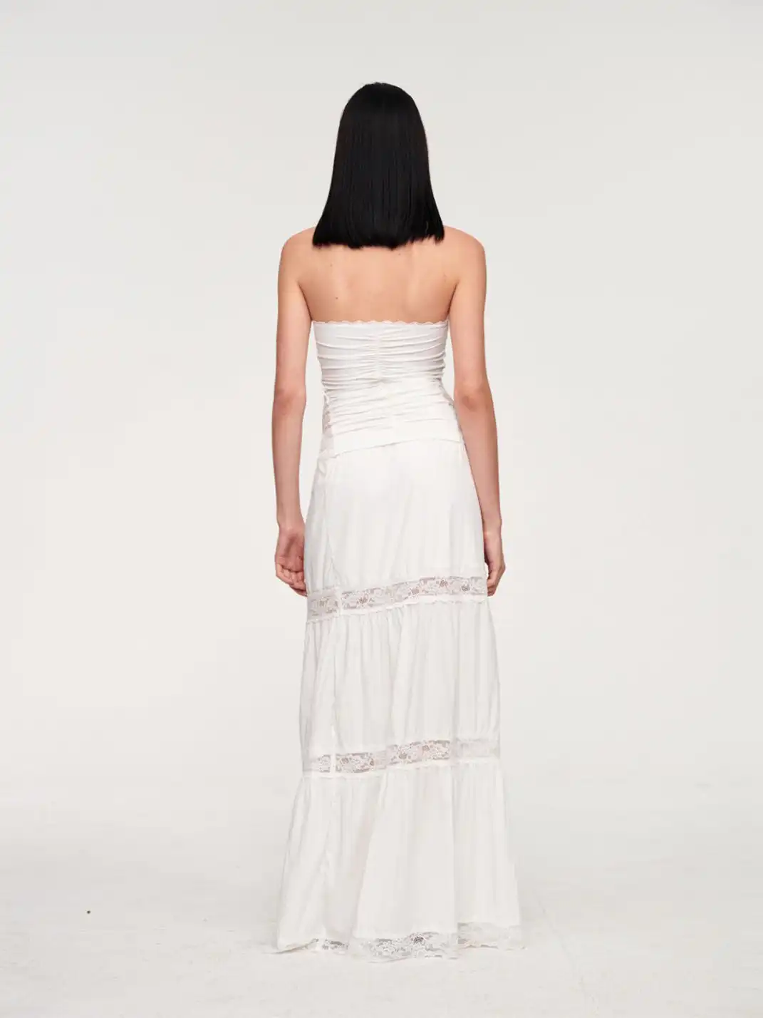 CSFC | Versatile Lace Tube Top Cake Skirt Set