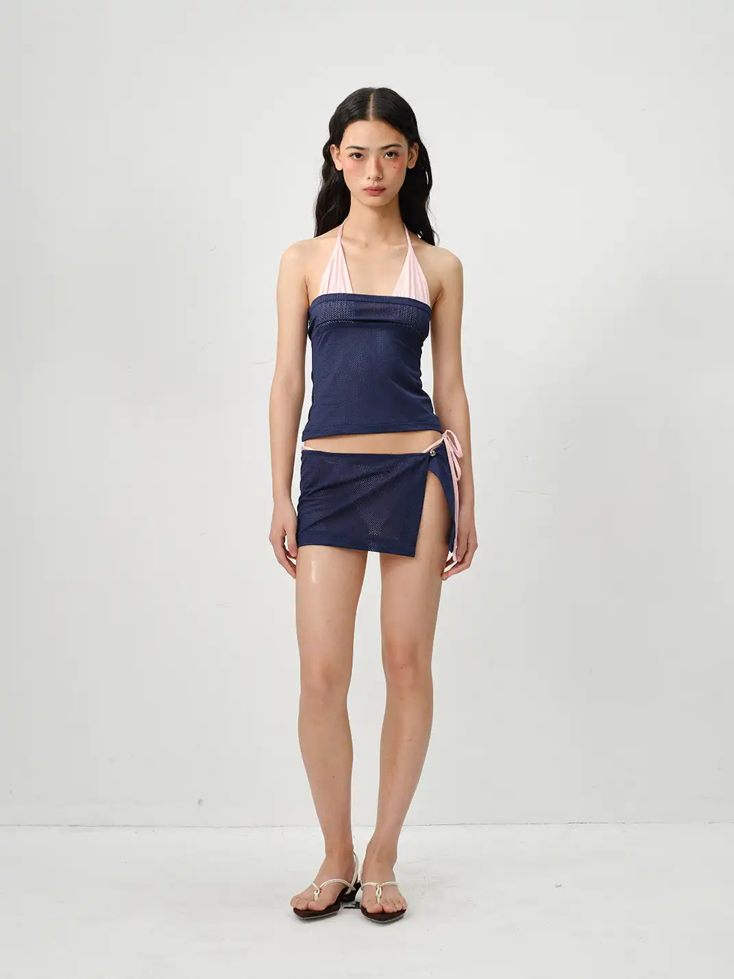 CSFC | Pink Blue Halter Top