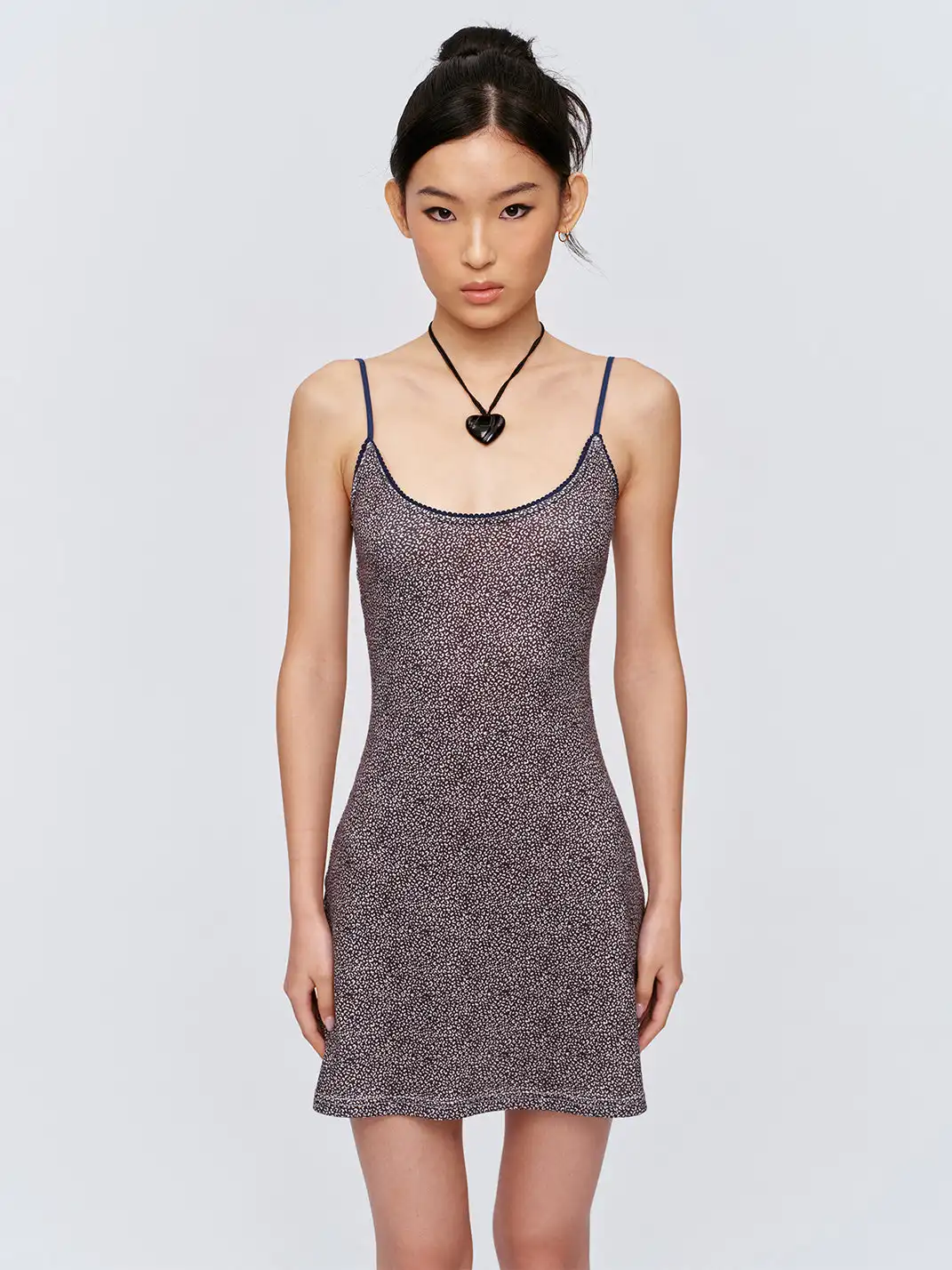 CSFC | Blue Leopard Print Knit Slip Dress