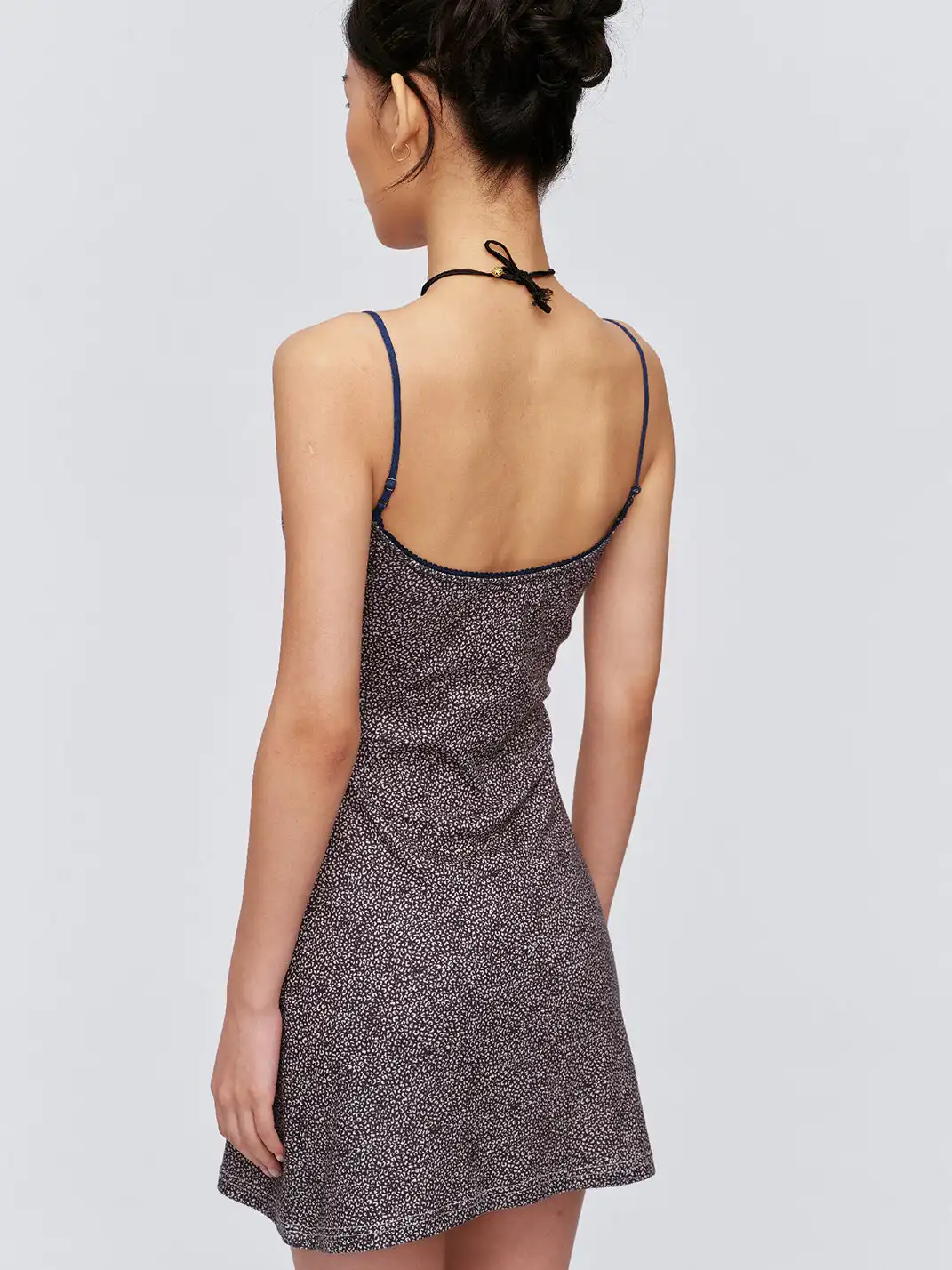 CSFC | Blue Leopard Print Knit Slip Dress