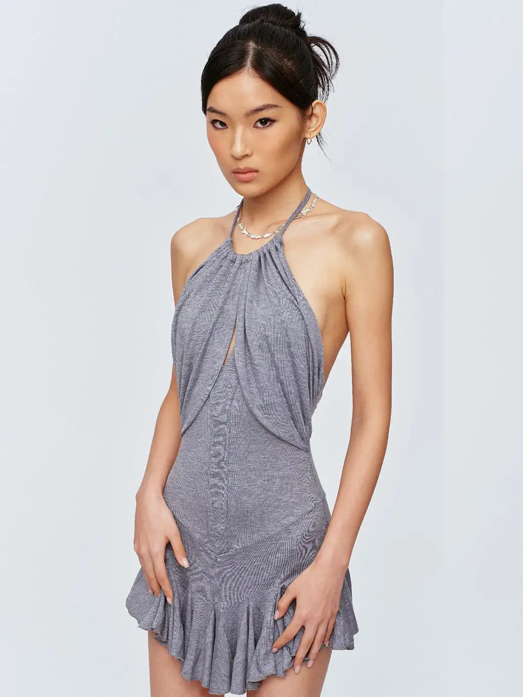 CSFC | Tencel Lyocell Ruched Backless Dress