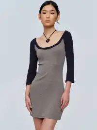 CSFC | Color Block Raglan Sleeve Dress