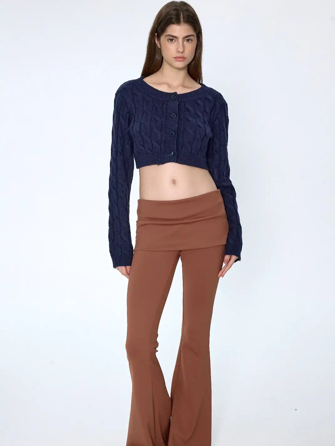 CSFC | Cable Knit Wool Cardigan Top