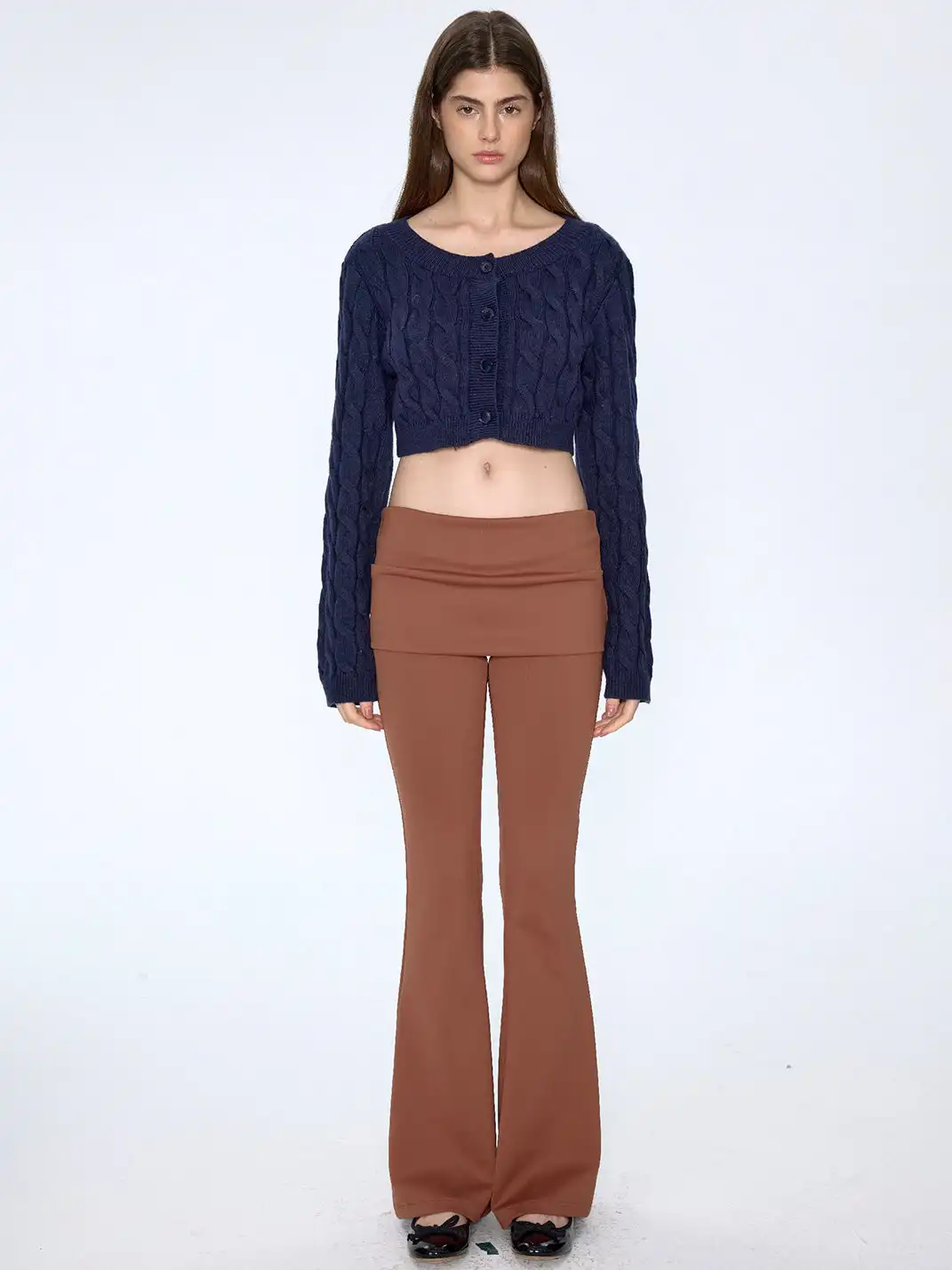 CSFC | Cable Knit Wool Cardigan Top
