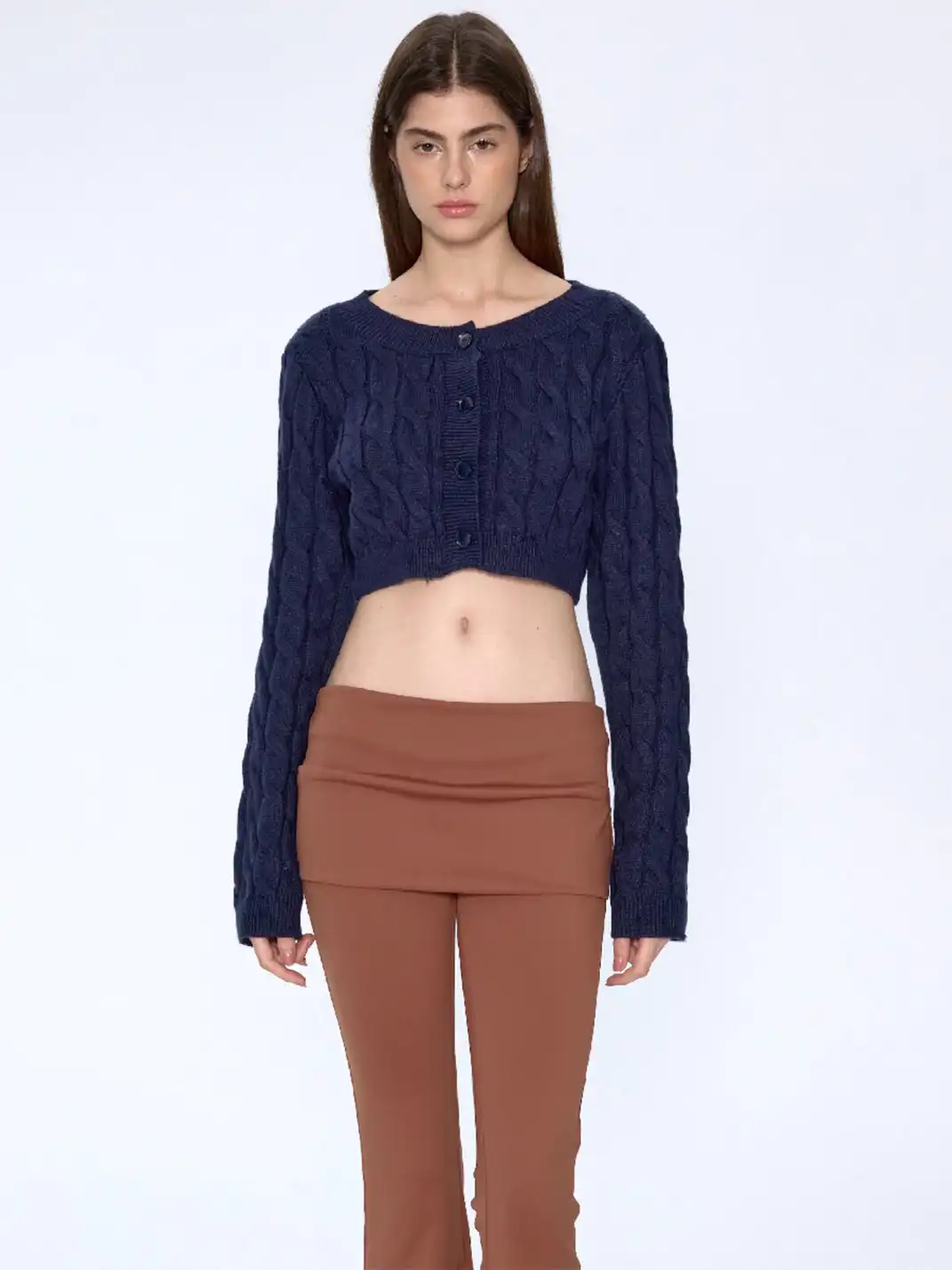 CSFC | Cable Knit Wool Cardigan Top