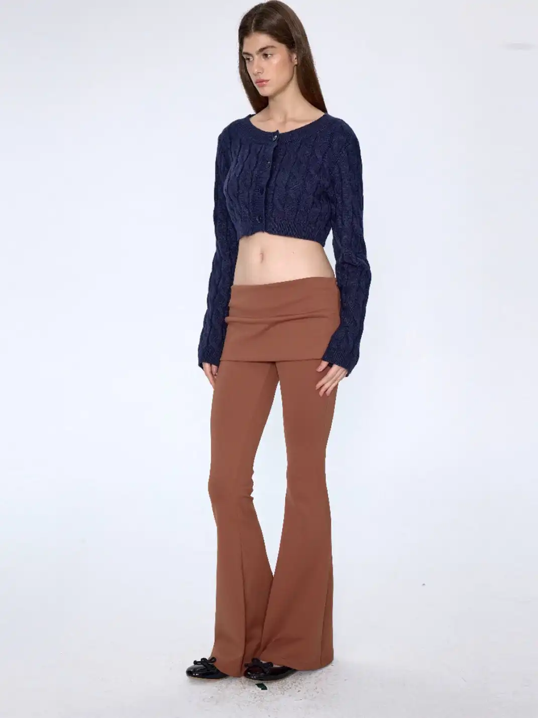 CSFC | Cable Knit Wool Cardigan Top