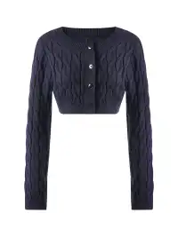 CSFC | Cable Knit Wool Cardigan Top