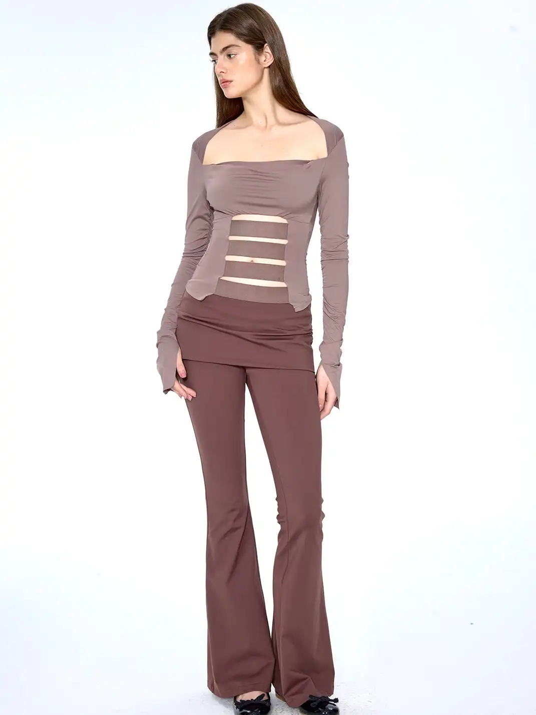 CSFC | Bandage Stretch Long Sleeve Top