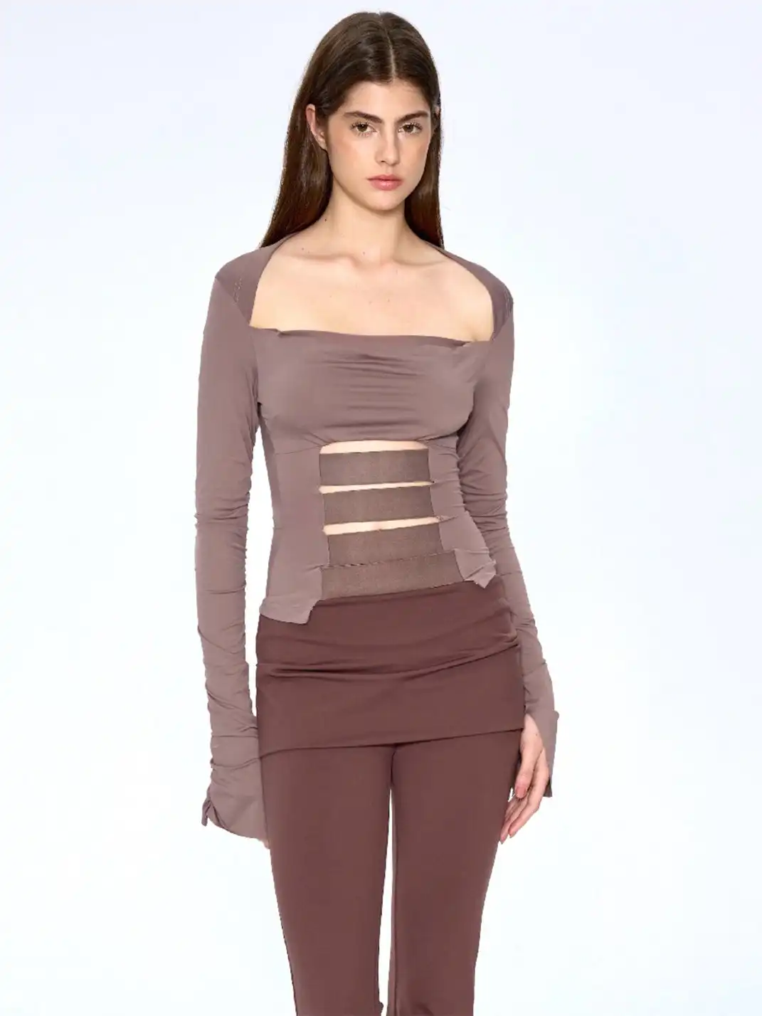CSFC | Bandage Stretch Long Sleeve Top
