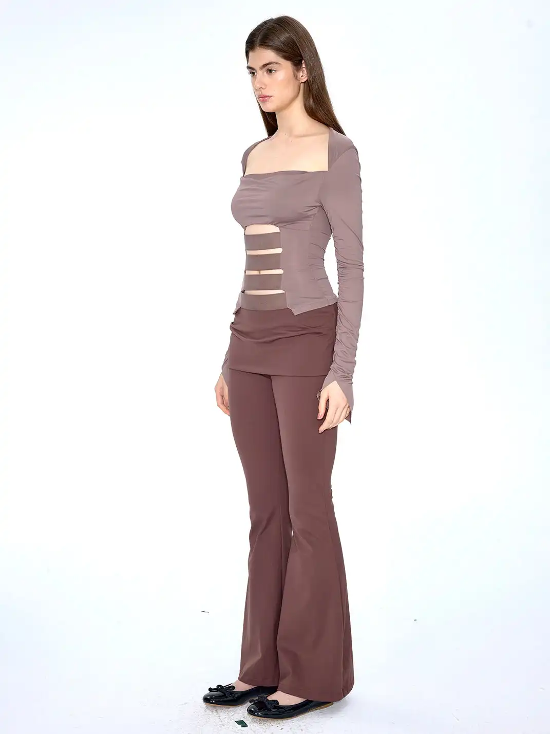 CSFC | Bandage Stretch Long Sleeve Top