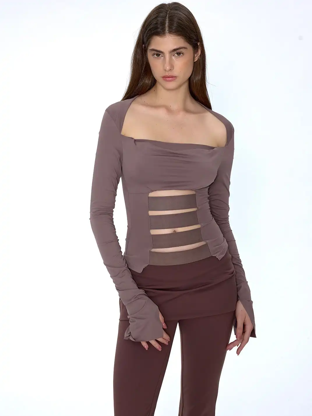 CSFC | Bandage Stretch Long Sleeve Top
