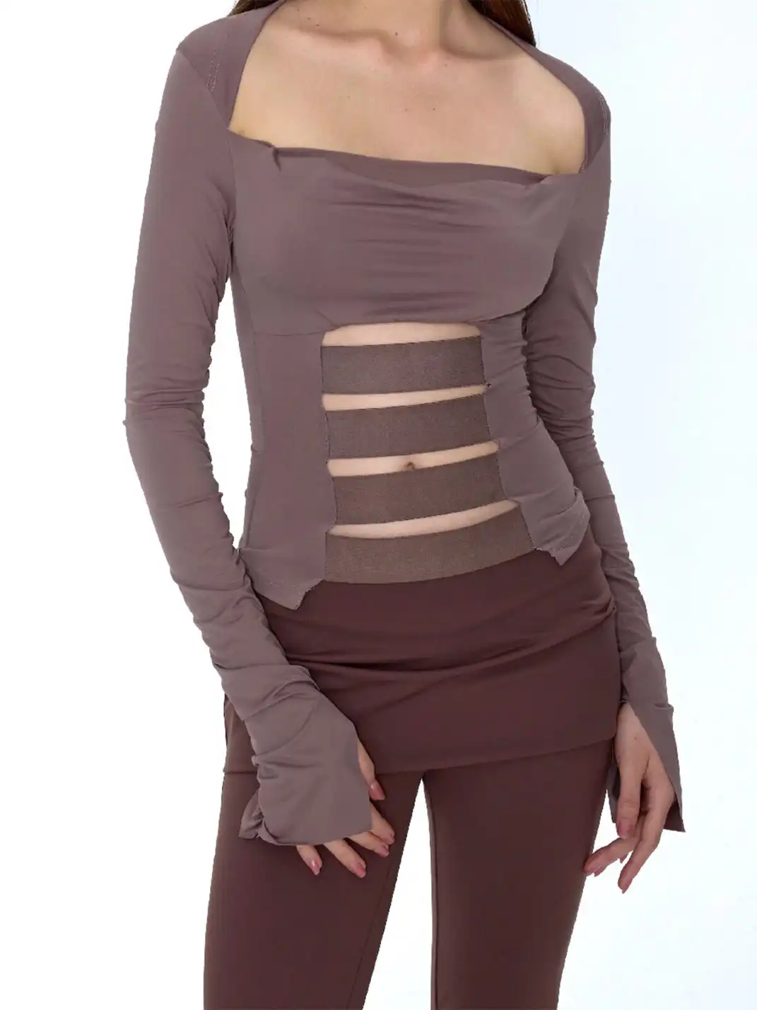 CSFC | Bandage Stretch Long Sleeve Top