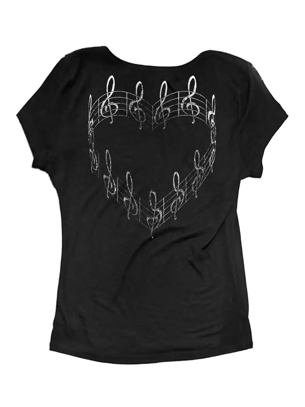 DETW | Slogan Print U-Neck Faux Cashmere T-Shirt
