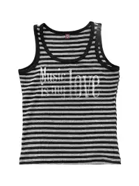 DETW | Slogan Stripe Tank Top