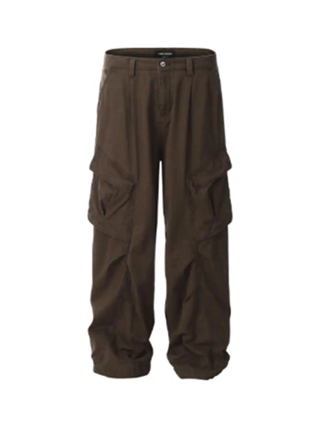 MADWITCH | Vintage Deconstructed & Ruched Straight-Leg Trousers