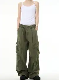 MADWITCH | Vintage Deconstructed & Ruched Straight-Leg Trousers