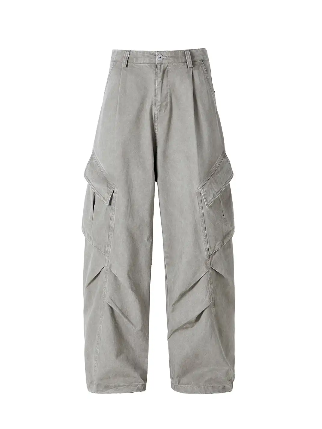MADWITCH | Vintage Deconstructed & Ruched Straight-Leg Trousers