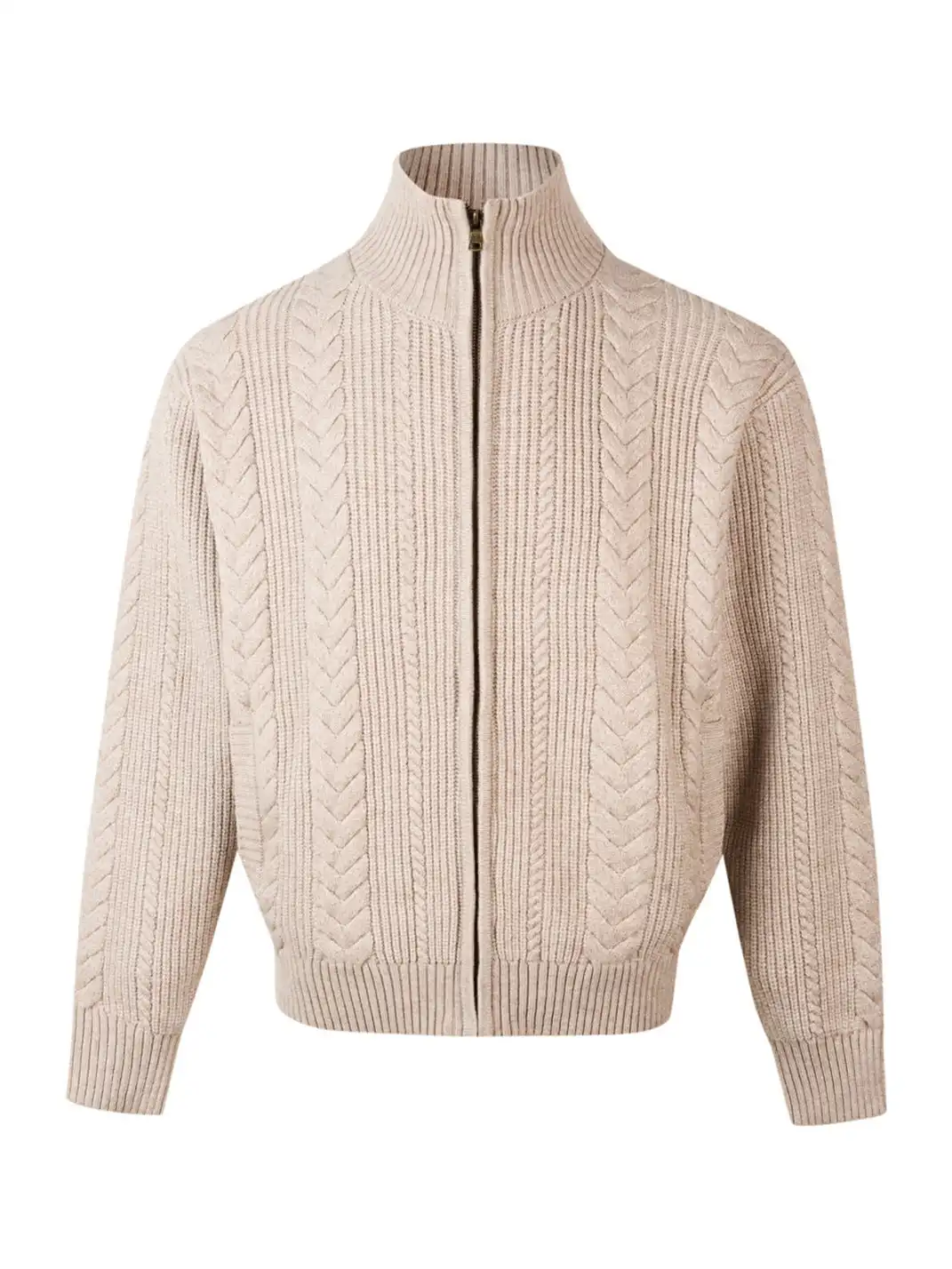 MADWITCH | Braided Cable Texture Knitted Sweater