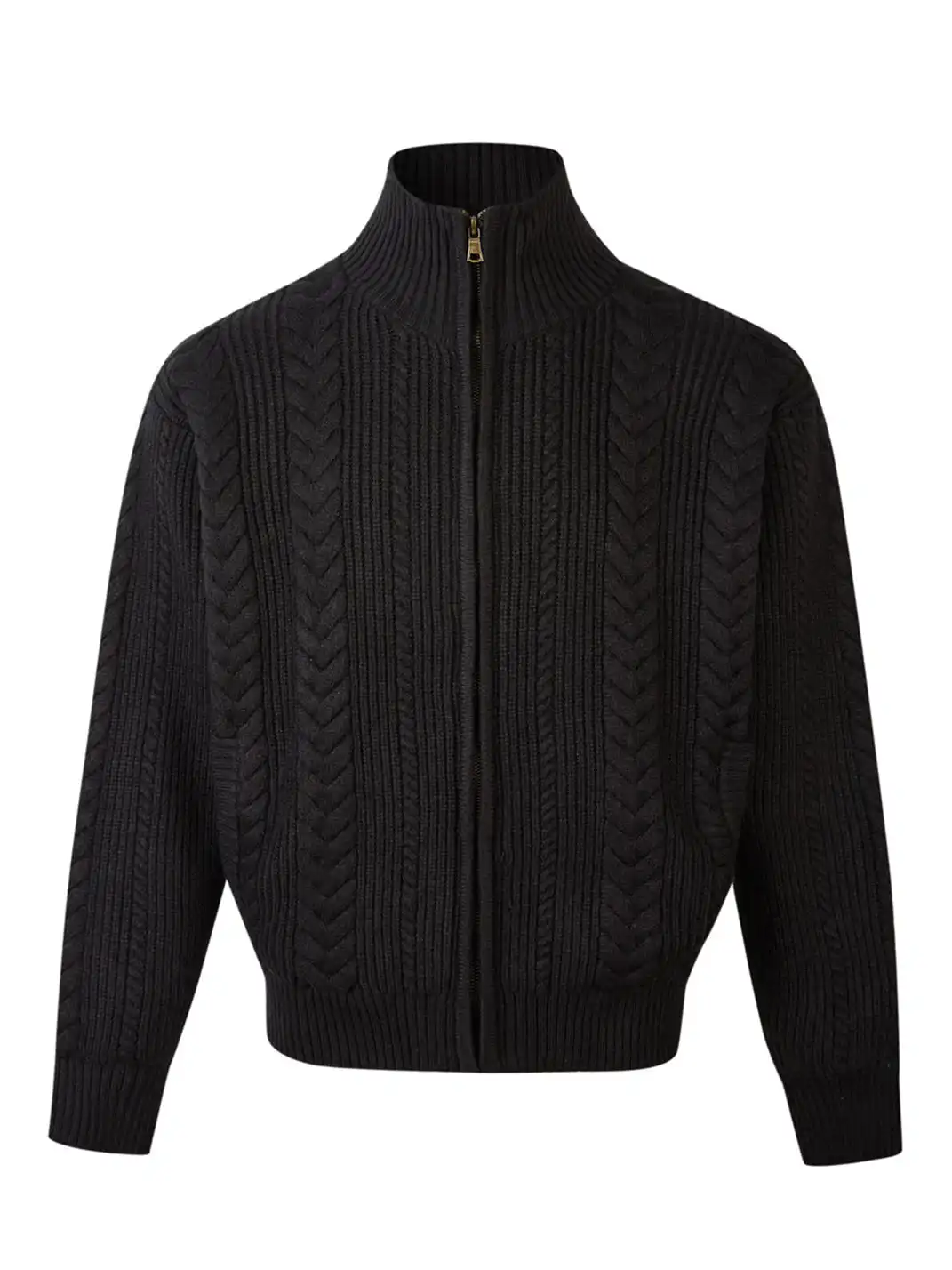 MADWITCH | Braided Cable Texture Knitted Sweater